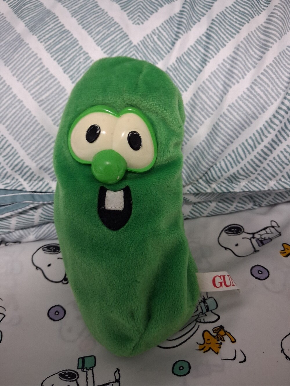 Vintage 1998 Gund Veggie Tales Larry The Cucumber Plush Stuffed Toy